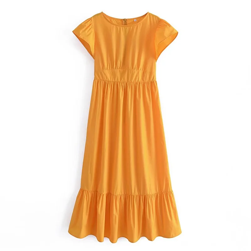 Woman Elegant Yellow O Neck Pleated Mini Dress 2021 Autumn Fashion Female Half Sleeve Dresses Ladies Casual Solid Color Dresses
Woman Elegant Yellow O Neck Pleated Mini Dress 2021 Autumn Fashion Female Half Sleeve Dresses Ladies Casual Solid Color Dresses
