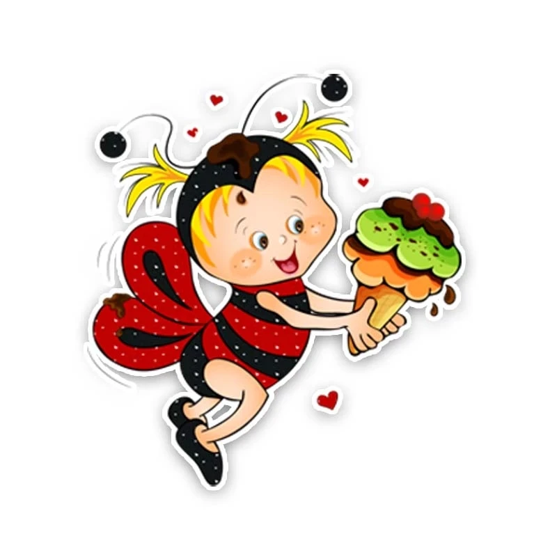 S50285# 13CM/15CM/17CM Personality PVC Decal The Bee Holds The Ice Cream Car Sticker on Motorcycle Laptop Decorative Accessories
S50285# 13CM/15CM/17CM Personality PVC Decal The Bee Holds The Ice Cream Car Sticker on Motorcycle Laptop Decorative Accessories