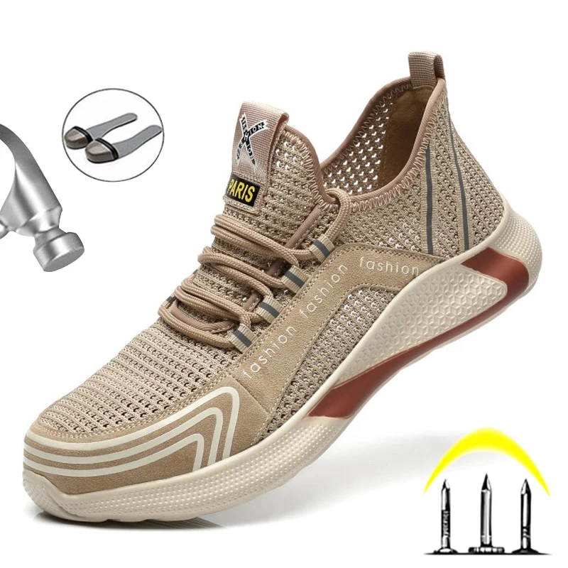 Breathable Working Sneakers Male Safety Shoes With Steel Toe Cap Work Safety Boots Men Shoes Light Indestructible Shoes Summer
Breathable Working Sneakers Male Safety Shoes With Steel Toe Cap Work Safety Boots Men Shoes Light Indestructible Shoes Summer