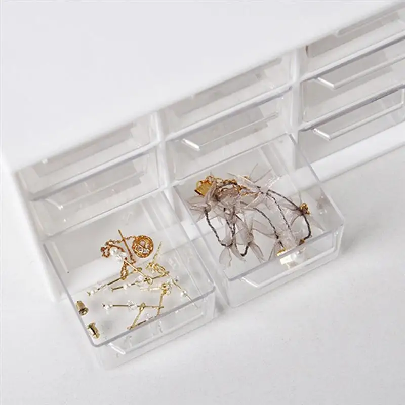 Dustproof Storage Box 9 Grids Desktop Transparent Household Drawer Storage Box Stationery Jewelry Cosmetics Storage Box 
Dustproof Storage Box 9 Grids Desktop Transparent Household Drawer Storage Box Stationery Jewelry Cosmetics Storage Box