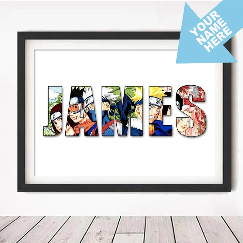 Personalised Naruto Name Word Wall Art Poster DIY Sasuke Kakashi Character Canvas Painting Customize Picture Print Home Decor
Personalised Naruto Name Word Wall Art Poster DIY Sasuke Kakashi Character Canvas Painting Customize Picture Print Home Decor