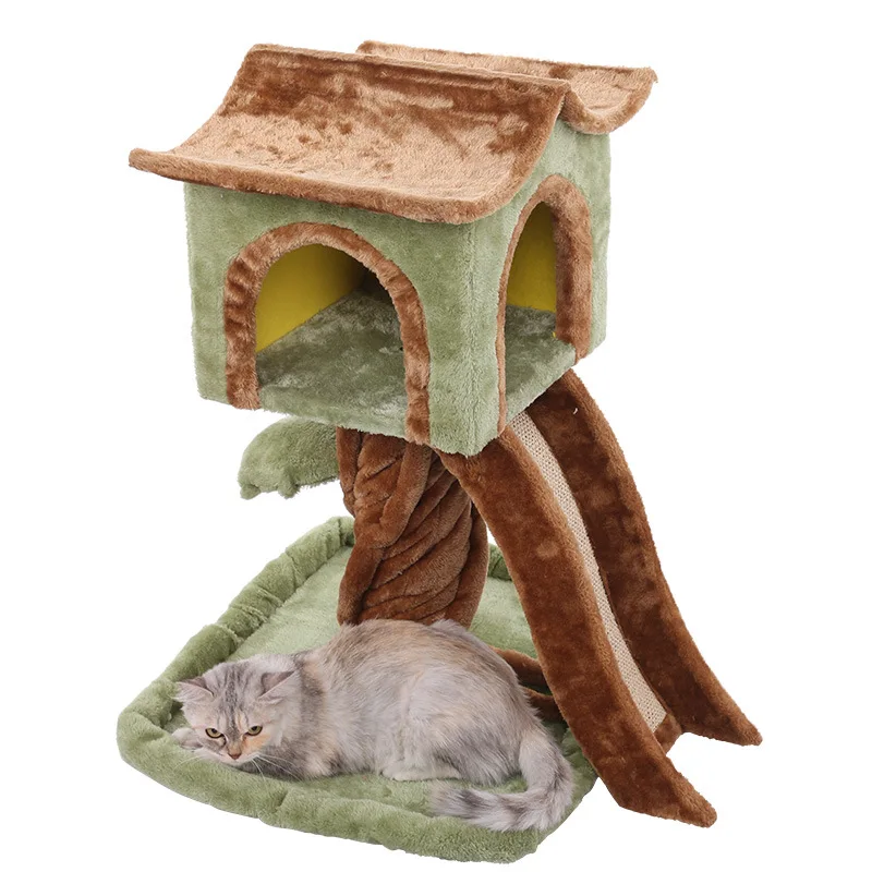 Luxury large wooden cat litter cat tree cat climbing frame, tree house pet supplies 
Luxury large wooden cat litter cat tree cat climbing frame, tree house pet supplies