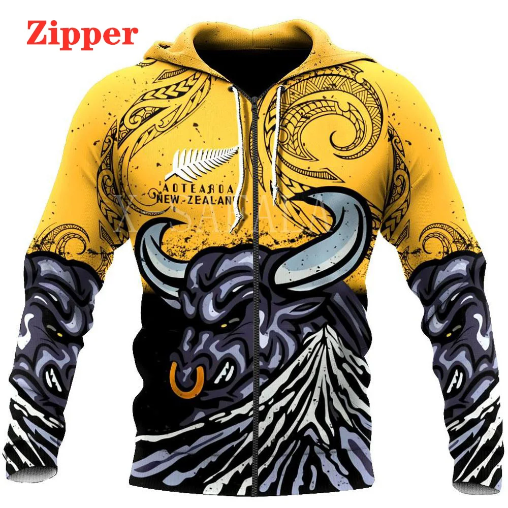 2021 New zealand taranaki maori bull 3D Print Hoodie Man Women Harajuku Outwear Zipper Pullover Sweatshirt Casual Unisex Jacket
2021 New zealand taranaki maori bull 3D Print Hoodie Man Women Harajuku Outwear Zipper Pullover Sweatshirt Casual Unisex Jacket