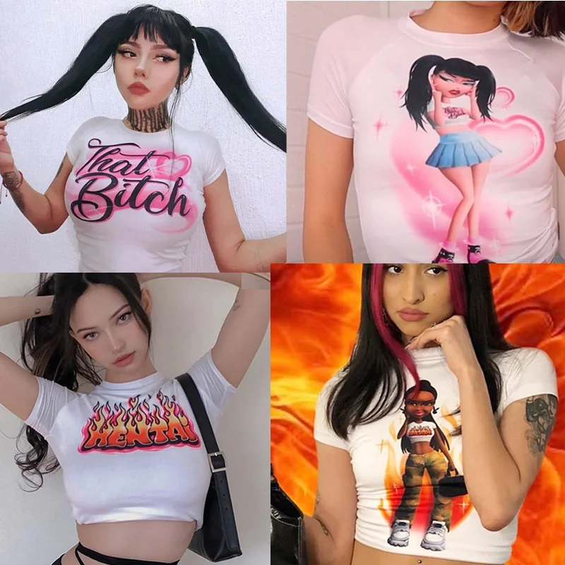 Bratz футболка Эстетическая y2k 90s 90sfashion 2000sfashion Harajuku с изображением якоря каваи