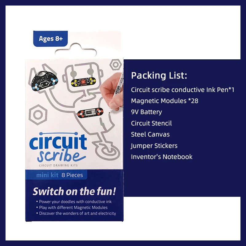 Circuit scribe mini kit circuit drawing kits DIY magnetic modules children STEAM educational toys
Circuit scribe mini kit circuit drawing kits DIY magnetic modules children STEAM educational toys