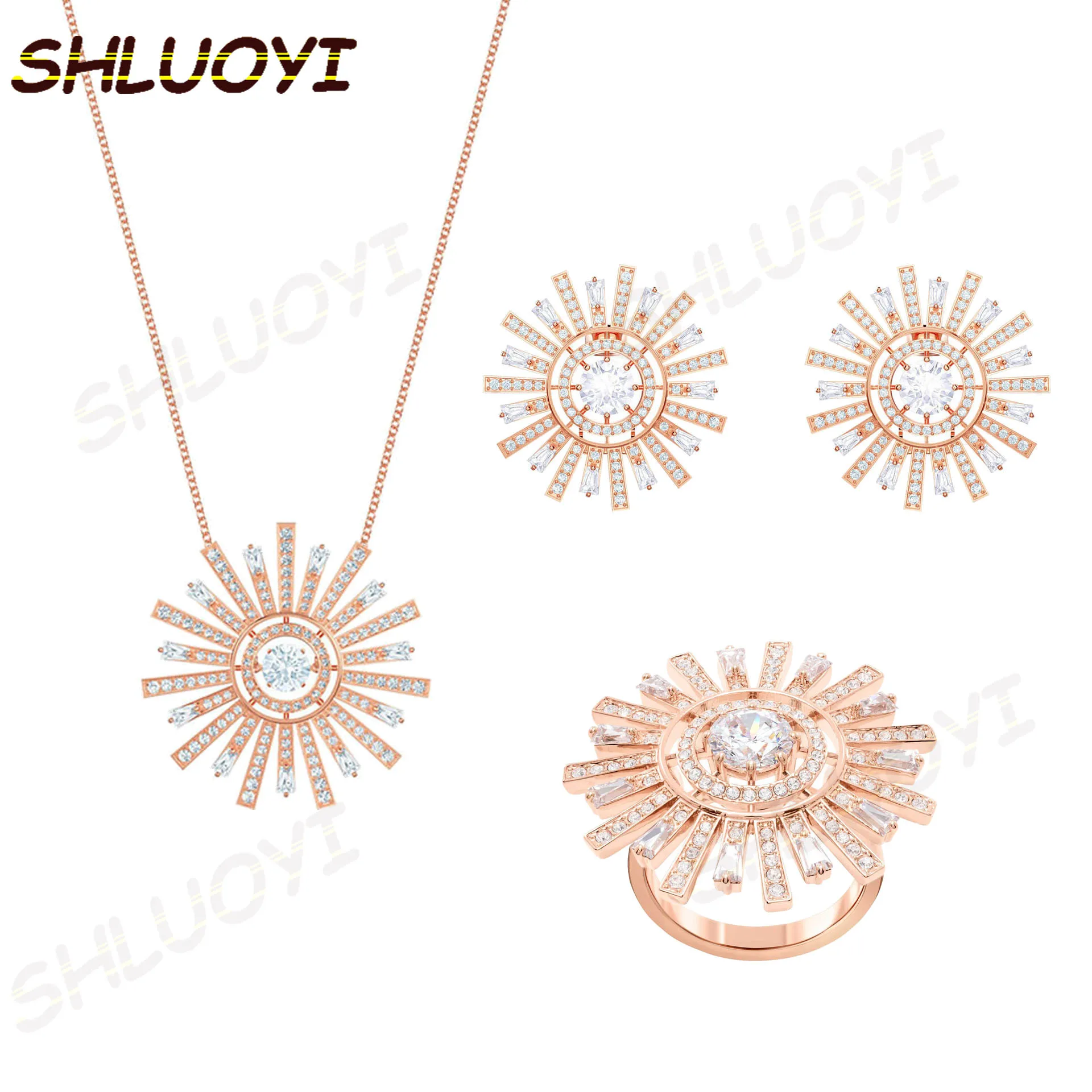 Fashion Jewelry SWA Charm Pendant Sunflower Sunflower Crystal Shaped Female Clavicle Chain Necklace Jewelry
Fashion Jewelry SWA Charm Pendant Sunflower Sunflower Crystal Shaped Female Clavicle Chain Necklace Jewelry
