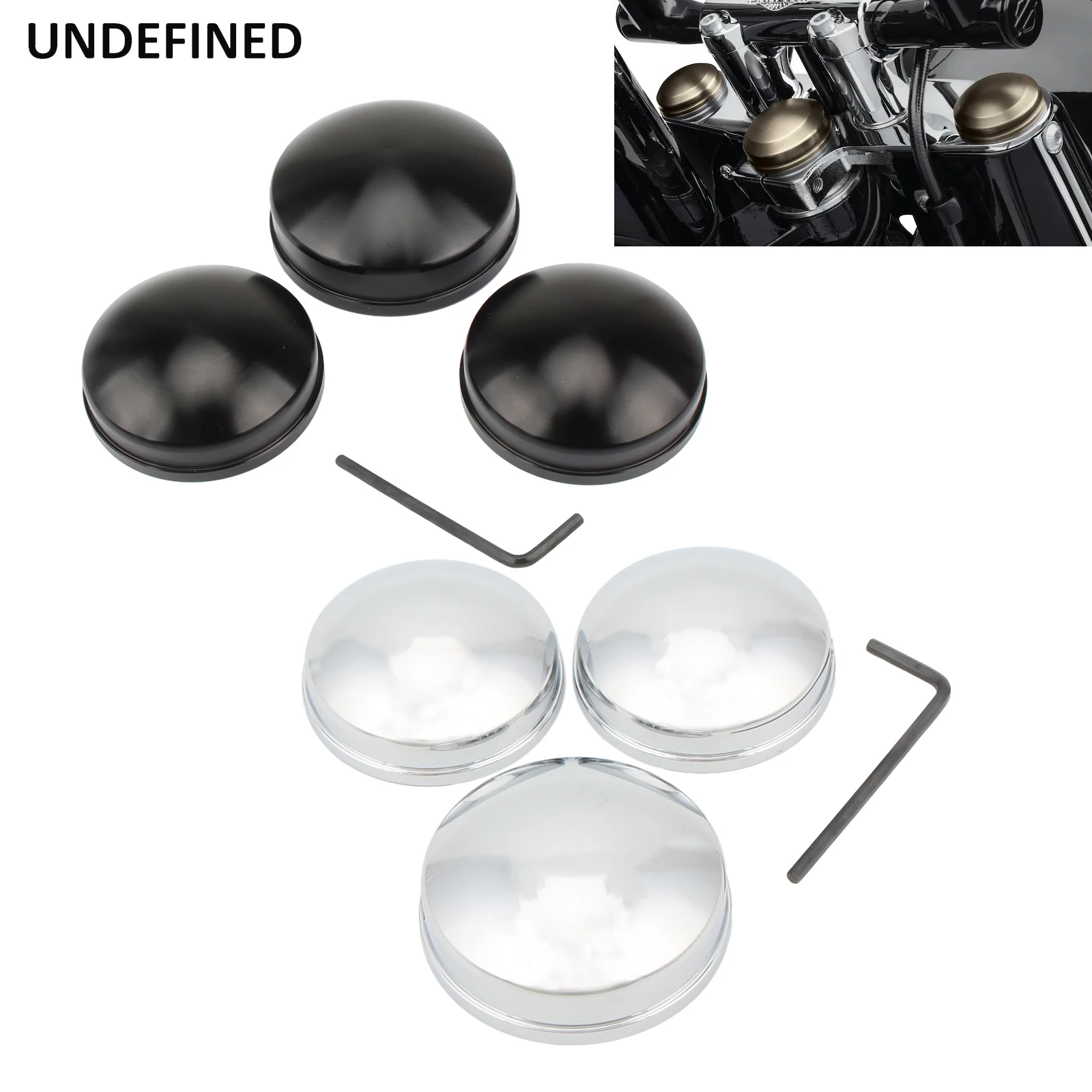 Motorcycle Fork Stem Covers Upper Triple Clamp Axle Cover Caps Black/Chrome For Harley Street Bob FXBB FXDB Dyna Super Glide
Motorcycle Fork Stem Covers Upper Triple Clamp Axle Cover Caps Black/Chrome For Harley Street Bob FXBB FXDB Dyna Super Glide