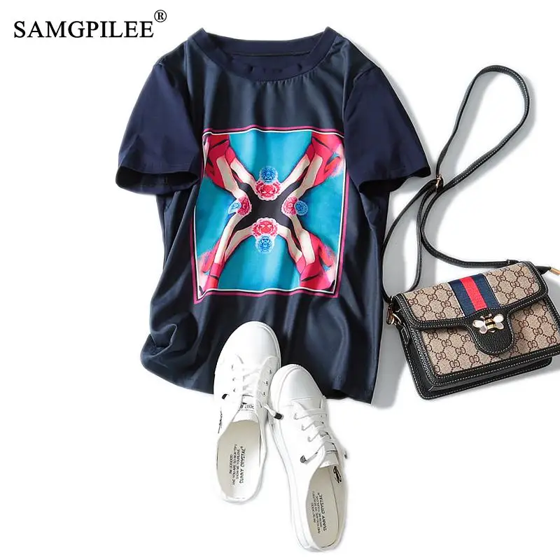 Tops Women 2020 Casual Women Clothes Chiffon T-shirty Damskie Short Plus Size Women Print O-neck Korean Style Femme T-shirts 3xl
Tops Women 2020 Casual Women Clothes Chiffon T-shirty Damskie Short Plus Size Women Print O-neck Korean Style Femme T-shirts 3xl