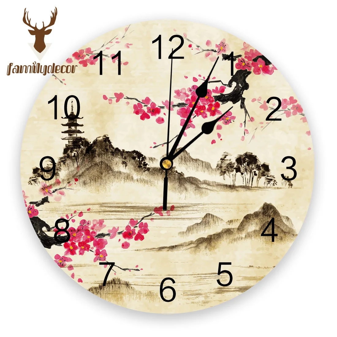 Chinese Ink Painting Printed PVC Wall Clock Modern Design Home Decor Bedroom Silent Oclock Watch Wall For Living Room
Chinese Ink Painting Printed PVC Wall Clock Modern Design Home Decor Bedroom Silent Oclock Watch Wall For Living Room