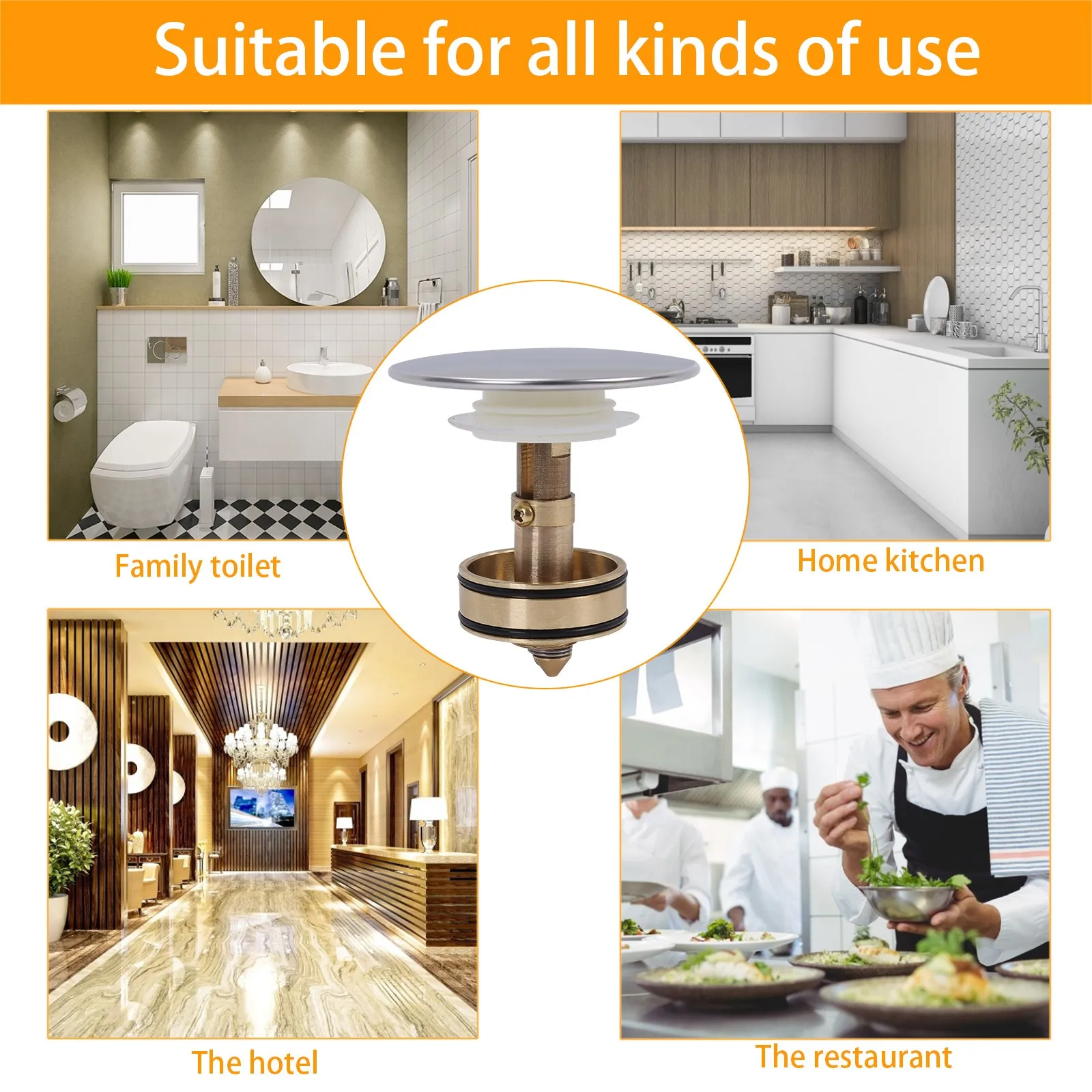 Universal Sink Drain Filter Stainless Steel Spring Core Push-type Sink Filter Converter Bathroom Washbasin Drainer Pipe Fittings
Universal Sink Drain Filter Stainless Steel Spring Core Push-type Sink Filter Converter Bathroom Washbasin Drainer Pipe Fittings