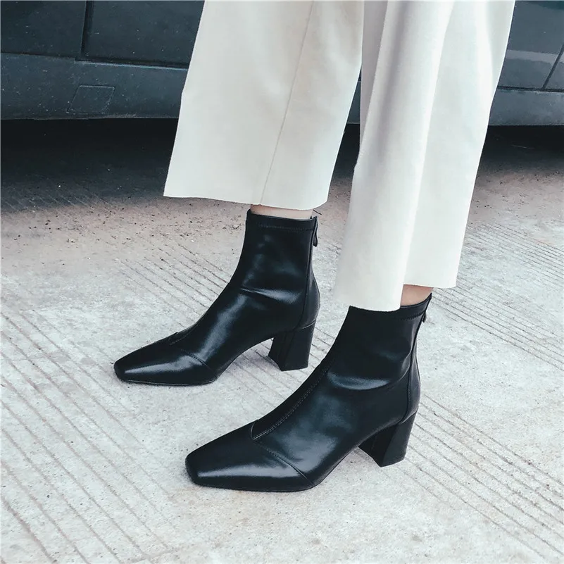 ANNYMOLI Ankle Boots Women Shoes Square Toe Block Heels Stretch Boots Zip High Heel Ladies Short Boots Autumn Beige Apricot 40
ANNYMOLI Ankle Boots Women Shoes Square Toe Block Heels Stretch Boots Zip High Heel Ladies Short Boots Autumn Beige Apricot 40