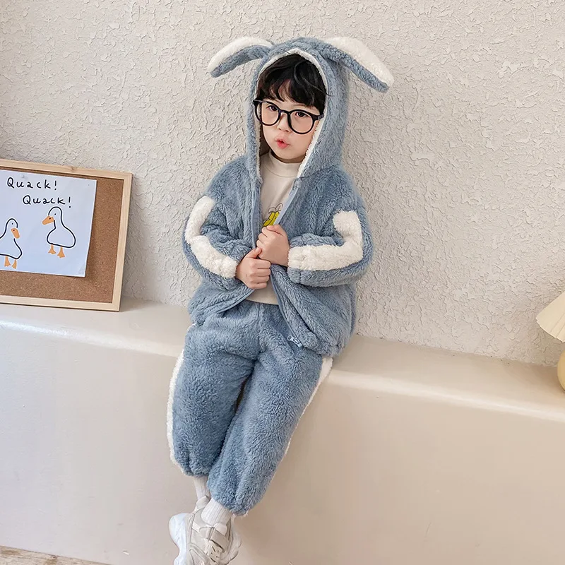 Girl Boys Pajamas Suits Tops+ Pants 2Pcs/Sets 2021 Cute Winter Autumn Thicken Plus Velvet Cotton Fleece Homewear Sleepwear Child
Girl Boys Pajamas Suits Tops+ Pants 2Pcs/Sets 2021 Cute Winter Autumn Thicken Plus Velvet Cotton Fleece Homewear Sleepwear Child