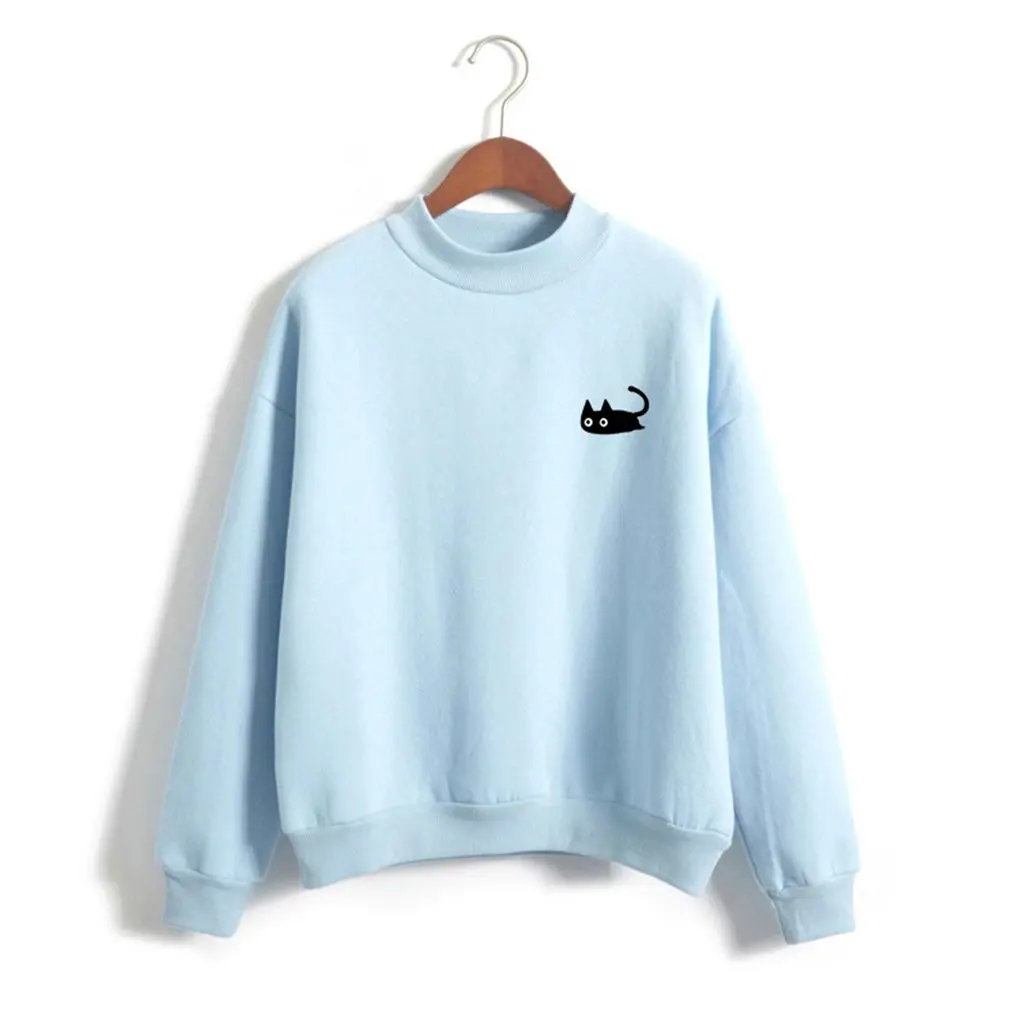Women Pullovers Tops Fleece Female Coat Hoodies Women Casual Hoodies Solid Kitten Embroidery Long Sleeve O-Neck Student
Women Pullovers Tops Fleece Female Coat Hoodies Women Casual Hoodies Solid Kitten Embroidery Long Sleeve O-Neck Student