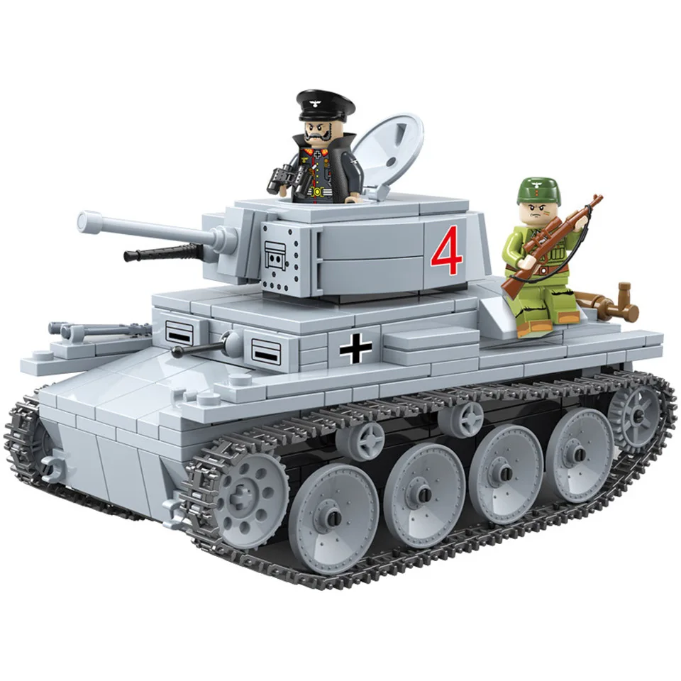 Military Technic WW2 German Soldier LT-38 Light Tank 3D Model Building Blocks Set Mini Diamond Bricks Kids Toys for Boys 535pcs
Military Technic WW2 German Soldier LT-38 Light Tank 3D Model Building Blocks Set Mini Diamond Bricks Kids Toys for Boys 535pcs