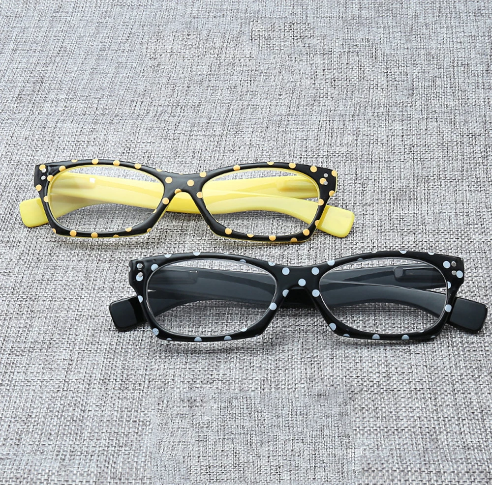 

!Two Pairs! Women Men Full-rim Printed Retro Anti Blu Anti Fatigue Rectangle Reading Glasses +0.75 to +4