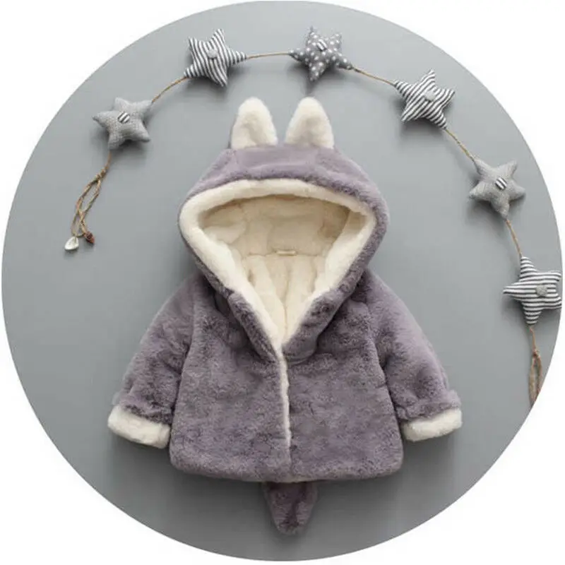 Baby Girl Ear Hooded Coat Soft Winter Warm Outwear Lovely Animal Tail Toddler Kids Hooded Jackets
Baby Girl Ear Hooded Coat Soft Winter Warm Outwear Lovely Animal Tail Toddler Kids Hooded Jackets