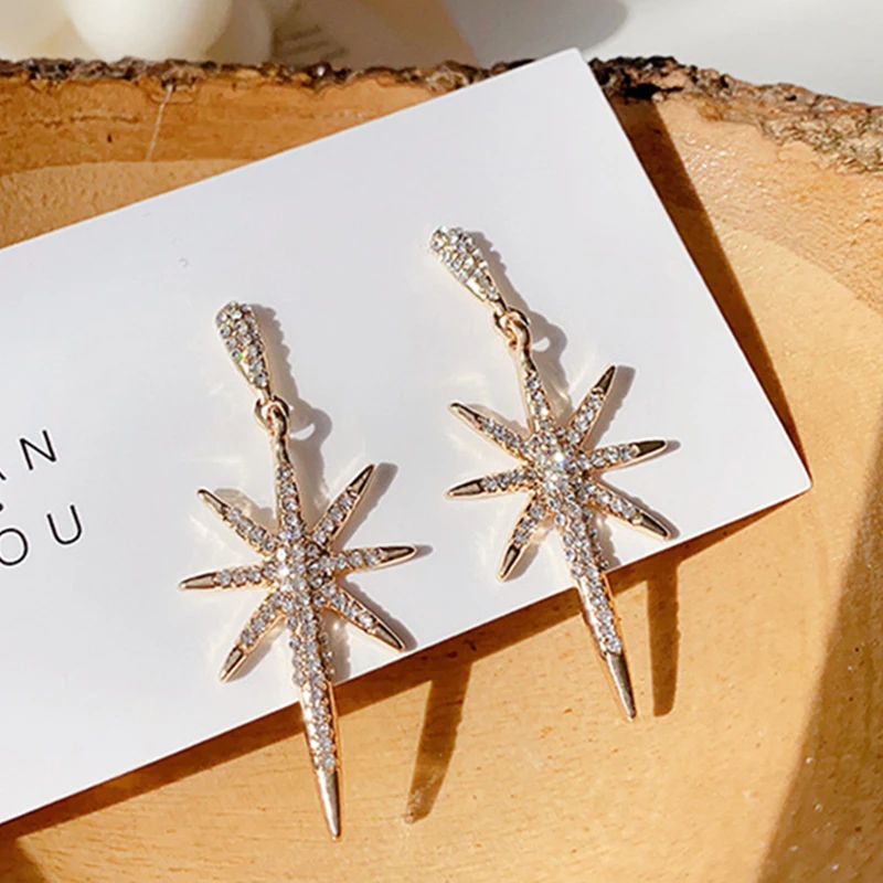 Luxury 14K Real Gold Star Earrings for Women Jewelry Brilliant AAA Zirconia S925 Silver Needle Stud Wedding Party Gift Ins Hot 
Luxury 14K Real Gold Star Earrings for Women Jewelry Brilliant AAA Zirconia S925 Silver Needle Stud Wedding Party Gift Ins Hot