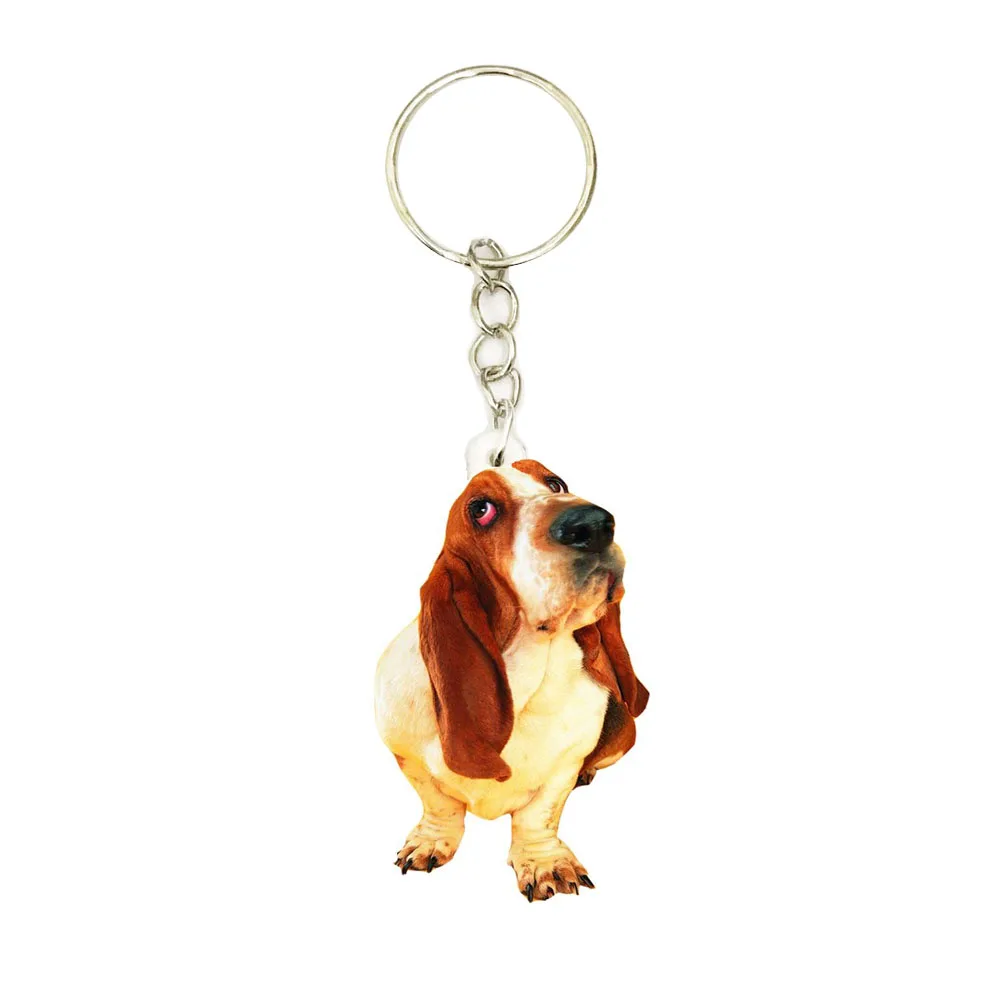 Dog Acrylic Basset Hound Keyring Stainless Steel Keychain Men Key Chain Gifts for Women Keyring Gift for Boyfriend Bag Charm
Dog Acrylic Basset Hound Keyring Stainless Steel Keychain Men Key Chain Gifts for Women Keyring Gift for Boyfriend Bag Charm