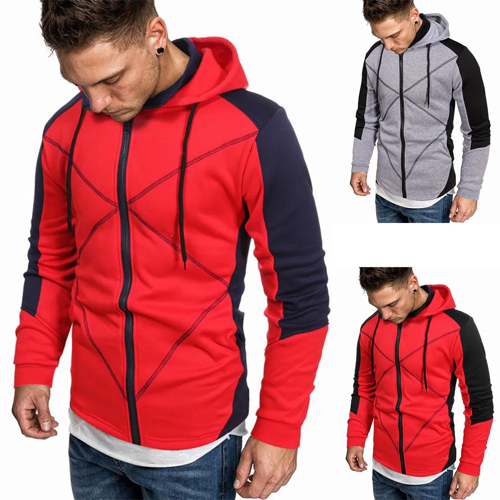 Men's Hooded Sweatshirt Long Sleeve Plaid Patchwork Cardigan Hoodies Casual Sports Zipper Drawstring Tops
Men's Hooded Sweatshirt Long Sleeve Plaid Patchwork Cardigan Hoodies Casual Sports Zipper Drawstring Tops