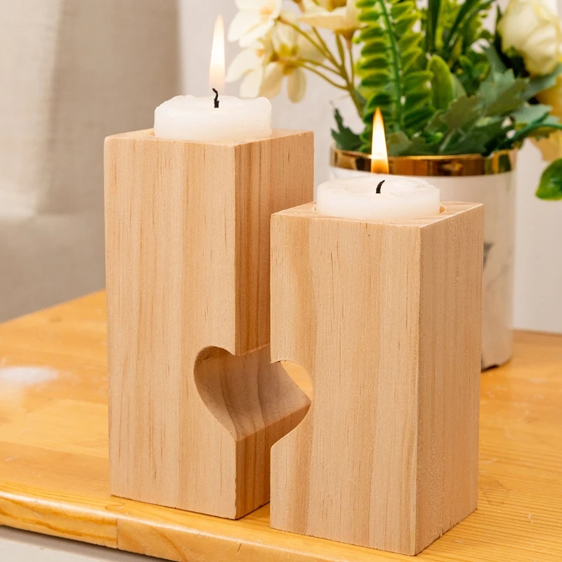 Wooden Hollow Candlesticks Home Wedding Candle Holder Valentine's Day Party Atmosphere Candlestick Candle Present Gift Ornaments
Wooden Hollow Candlesticks Home Wedding Candle Holder Valentine's Day Party Atmosphere Candlestick Candle Present Gift Ornaments