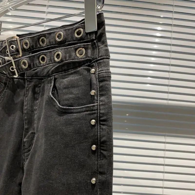 Skinny Jeans 2020 Autumn New Water Diamond Metal Ring Belt Elastic Slim Punk Pencil Pants Women's High Waist Jeans Denim Pants
Skinny Jeans 2020 Autumn New Water Diamond Metal Ring Belt Elastic Slim Punk Pencil Pants Women's High Waist Jeans Denim Pants