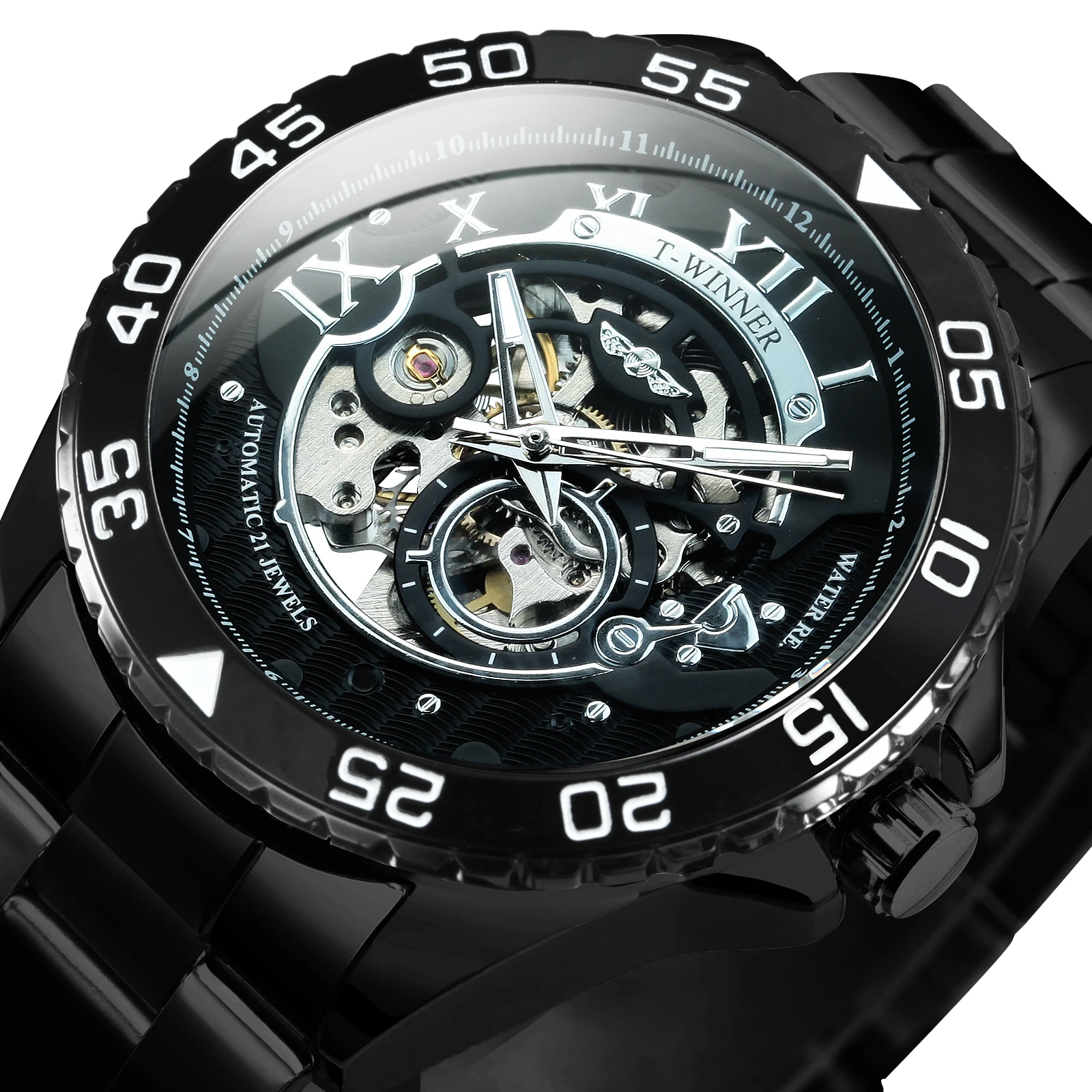 WINNER Official Mens Automatic Watches Skeleton Dial Gold Watch for Men Stainless Steel Strap Fashion Mechanical Wristwatches
WINNER Official Mens Automatic Watches Skeleton Dial Gold Watch for Men Stainless Steel Strap Fashion Mechanical Wristwatches