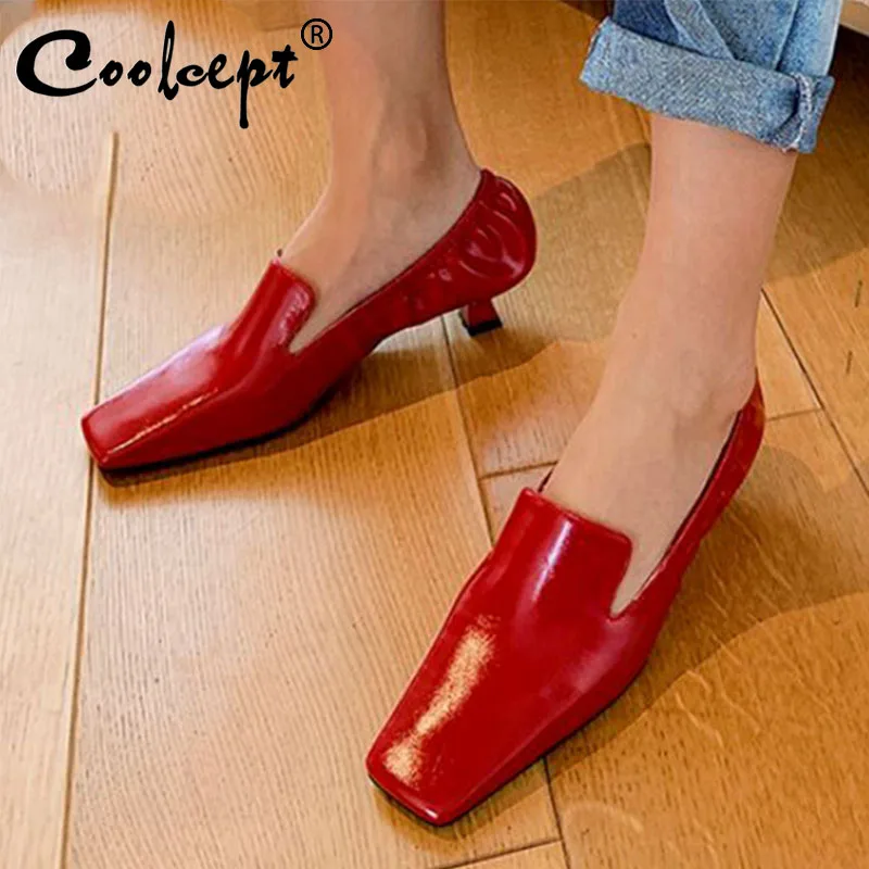 Coolcept 2020 Shoes Women Pumps Square Toe Thin Heel Slip On Leather Outdoor Street Shoes Party Ladies Footwear Size 34-39
Coolcept 2020 Shoes Women Pumps Square Toe Thin Heel Slip On Leather Outdoor Street Shoes Party Ladies Footwear Size 34-39