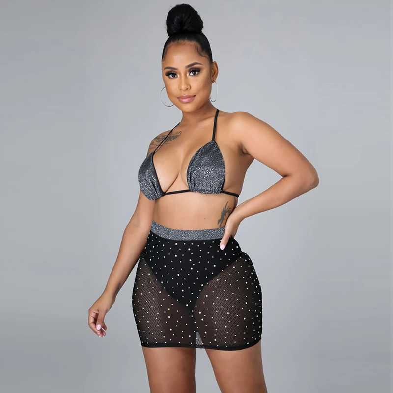 Sexy Mesh Sheer Two Piece Set Backless Crop Top Bodycon Mini Dresses Summer Vacation Outfits for Women Club Matching Set
Sexy Mesh Sheer Two Piece Set Backless Crop Top Bodycon Mini Dresses Summer Vacation Outfits for Women Club Matching Set