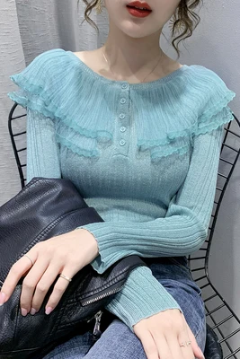 ZCWXM Lace Ruffle neck Long Sleeve Women Tops Pullover Sweater 2020 New Autumn Korean Knitted Sweaters Bottom Women Sweater New
ZCWXM Lace Ruffle neck Long Sleeve Women Tops Pullover Sweater 2020 New Autumn Korean Knitted Sweaters Bottom Women Sweater New