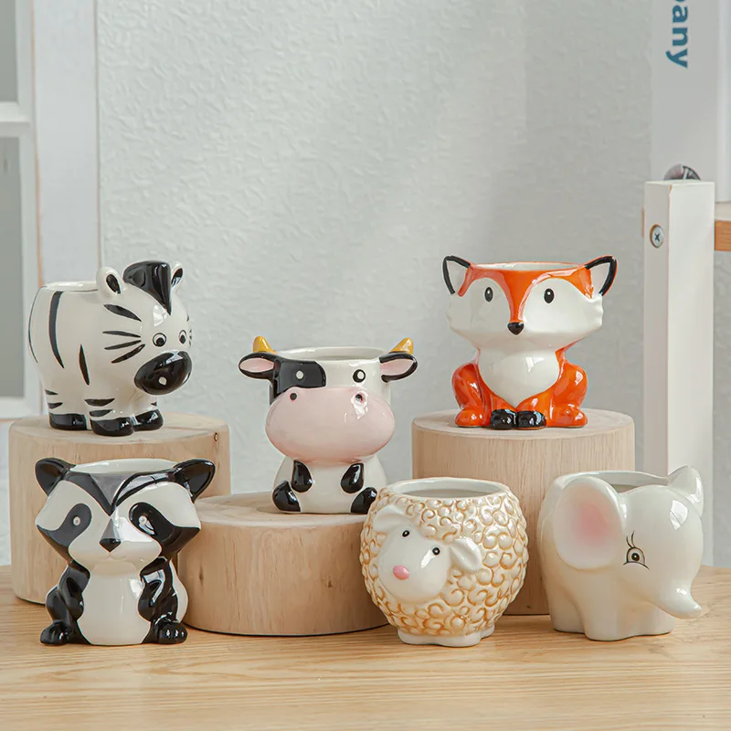 6PCS Lovely Animal Flowerpots Planters Succulent Pot Ceramic Desk Handicraft Bonsai Flower Pot Home Office Garden Decor LA894
6PCS Lovely Animal Flowerpots Planters Succulent Pot Ceramic Desk Handicraft Bonsai Flower Pot Home Office Garden Decor LA894
