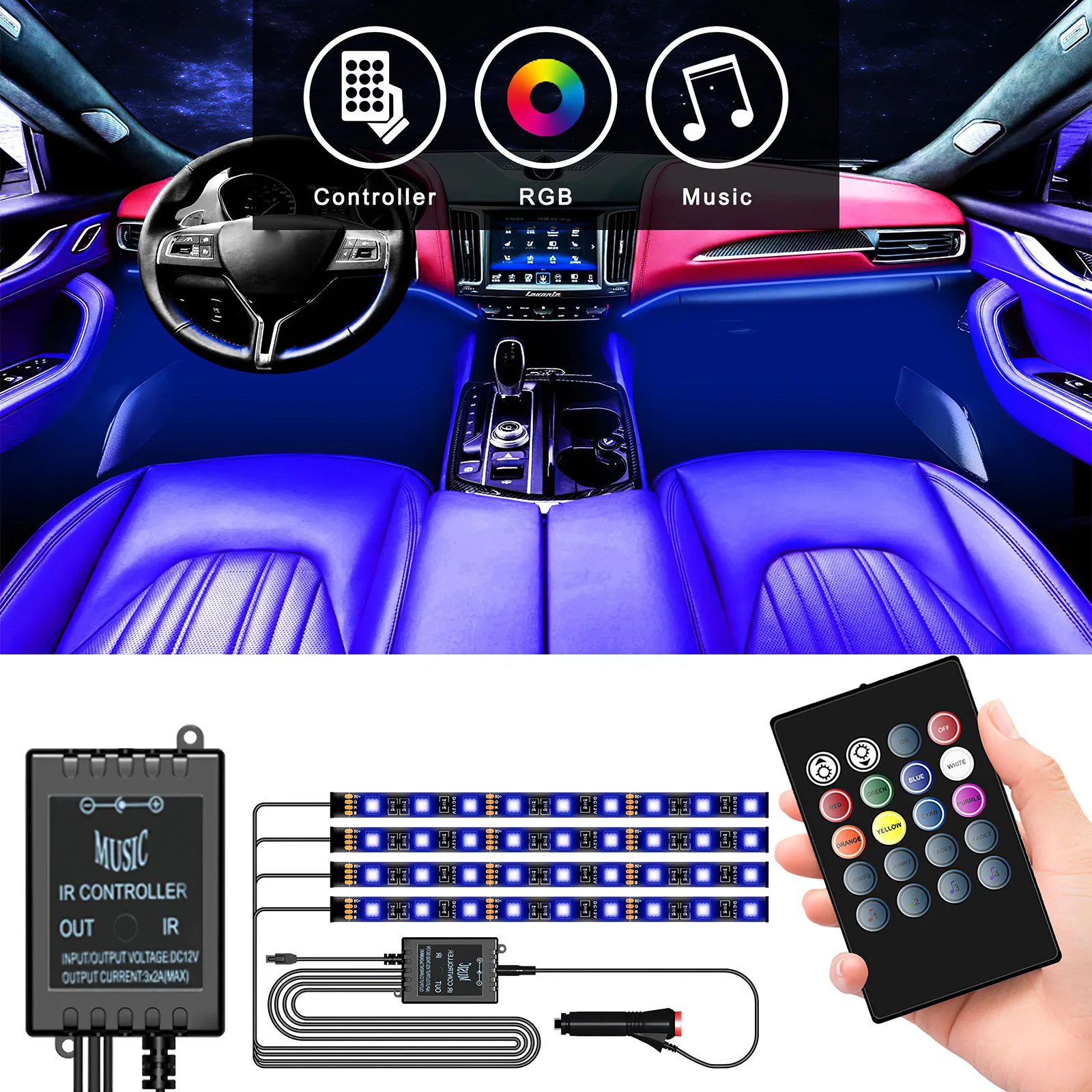 Car Auto Lamp Ligh Music Sound Holiday Party Karaoke Atmosphere Lamp Welcome Light Car Interior Atmosphere Light
Car Auto Lamp Ligh Music Sound Holiday Party Karaoke Atmosphere Lamp Welcome Light Car Interior Atmosphere Light