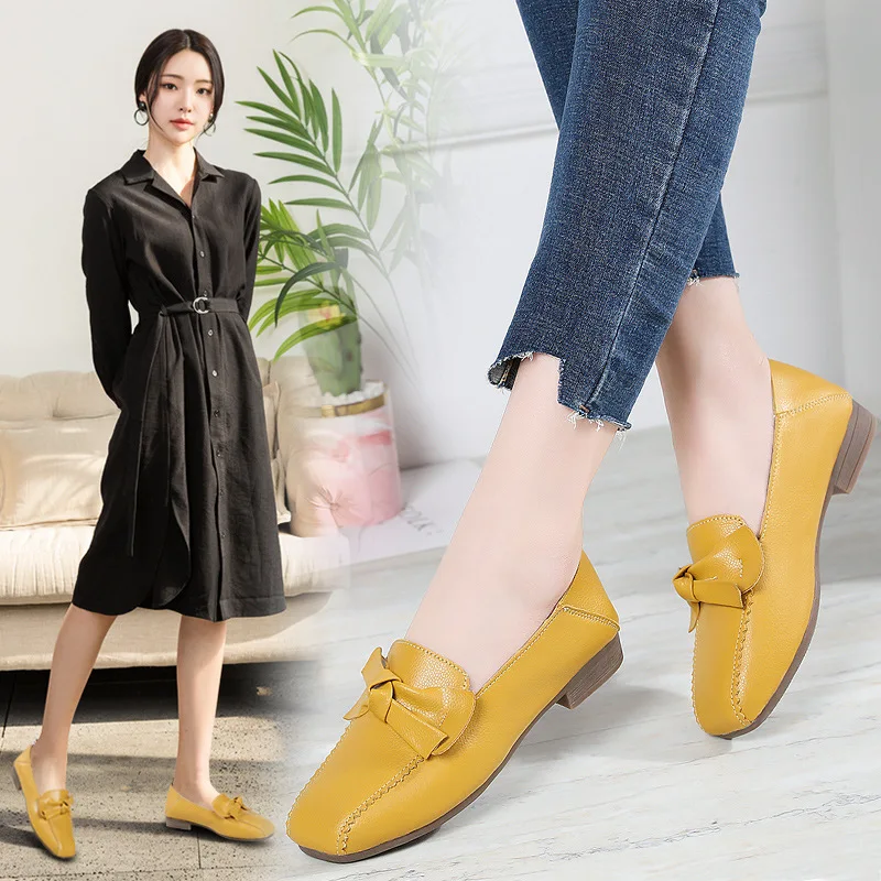 2021 New Spring and Autumn Mom Leather Shoes Leather Soft Soled Flats Comfortable Bow Tendon Sole Shoes Women's Doug Shoes
2021 New Spring and Autumn Mom Leather Shoes Leather Soft Soled Flats Comfortable Bow Tendon Sole Shoes Women's Doug Shoes