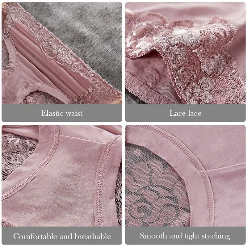 Laamei Women Cotton Underwear Panties Sexy Lace Mid-Waist Hollow Female Briefs Hip Lift Underpants For Lady Plus Size Lingerie
Laamei Women Cotton Underwear Panties Sexy Lace Mid-Waist Hollow Female Briefs Hip Lift Underpants For Lady Plus Size Lingerie