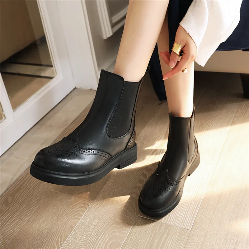 MStacchi All-match Women Boots Round Toe Fretwork Microfiber Plush Flat Ventilate Shoes Ankle Boots For Botas Feminina Leisure
MStacchi All-match Women Boots Round Toe Fretwork Microfiber Plush Flat Ventilate Shoes Ankle Boots For Botas Feminina Leisure