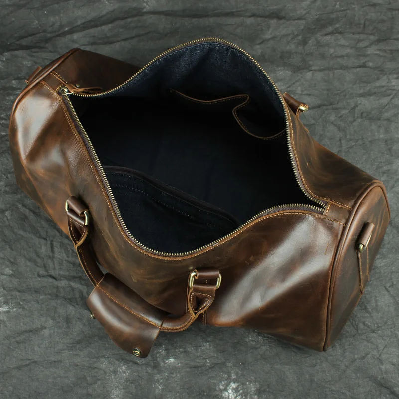 Luxury Pure Handmade Natural Crazy Horse Leather Men's Travel Bags Totes Duffle
Luxury Pure Handmade Natural Crazy Horse Leather Men's Travel Bags Totes Duffle