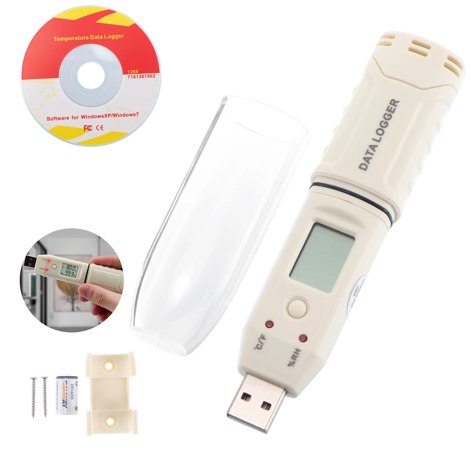 Цифровой USB-Регистратор температуры и влажности с ЖК-дисплеем,-30 ~ + 80 градусов Цельсия
Цифровой USB-Регистратор температуры и влажности с ЖК-дисплеем,-30 ~ + 80 градусов Цельсия