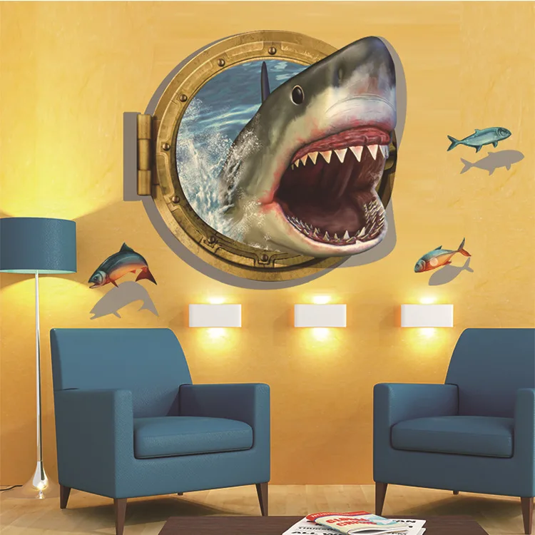 3D Shark personality creative wall stickers living room sofa bedroom children's room decoration stickers
3D Shark personality creative wall stickers living room sofa bedroom children's room decoration stickers