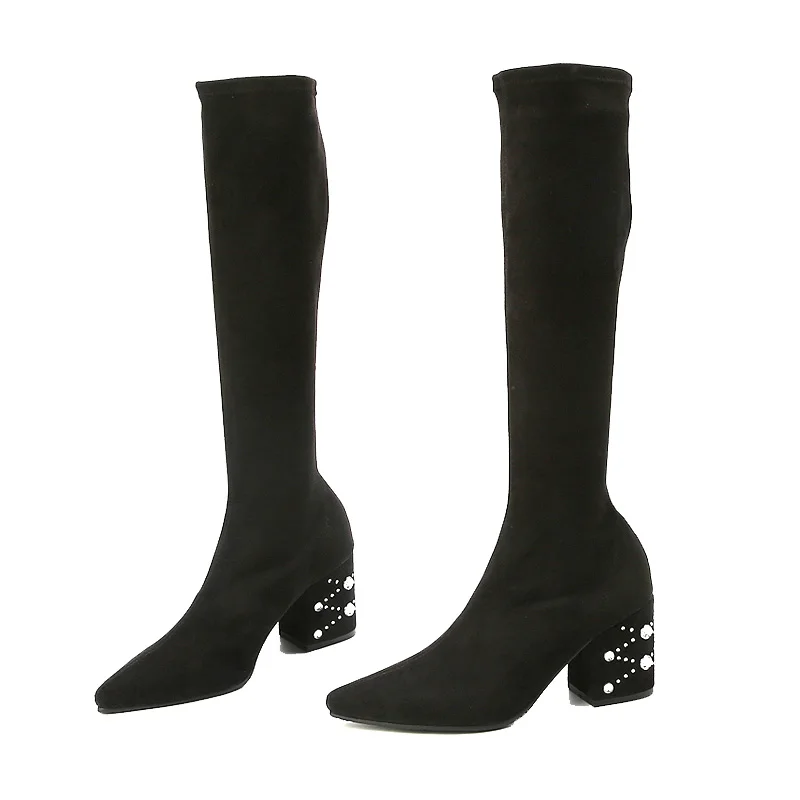 Women's warm boots 2019 autumn and winter new pointed thick with boots elastic boots women's shoes women winter boots
Women's warm boots 2019 autumn and winter new pointed thick with boots elastic boots women's shoes women winter boots