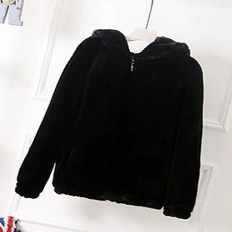 Sweet Winter Warm Womens Faux Rex Rabbit Fur Hooded Coats Korean Long Sleeve Zipper Slim Female Thick Coats Plus Size Streetwear
Sweet Winter Warm Womens Faux Rex Rabbit Fur Hooded Coats Korean Long Sleeve Zipper Slim Female Thick Coats Plus Size Streetwear