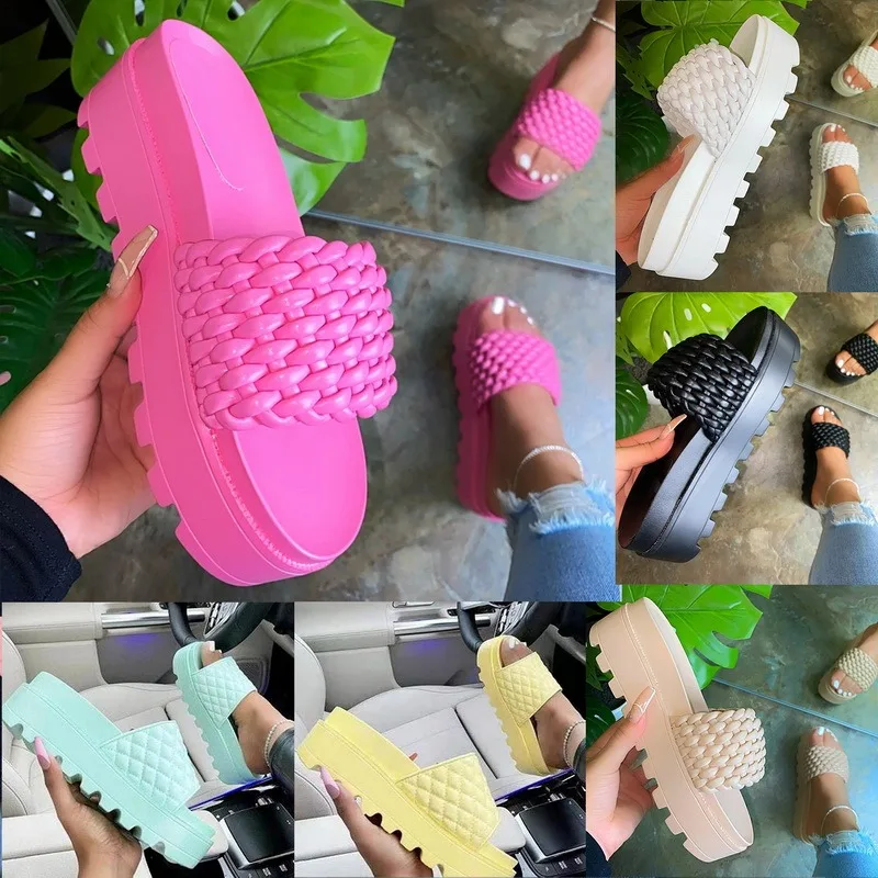 Women's Sandals Slippers 2021 Summer New Style Fashion Thick-Soled Flat Woven Solid Color Indoor Slippers 
Women's Sandals Slippers 2021 Summer New Style Fashion Thick-Soled Flat Woven Solid Color Indoor Slippers