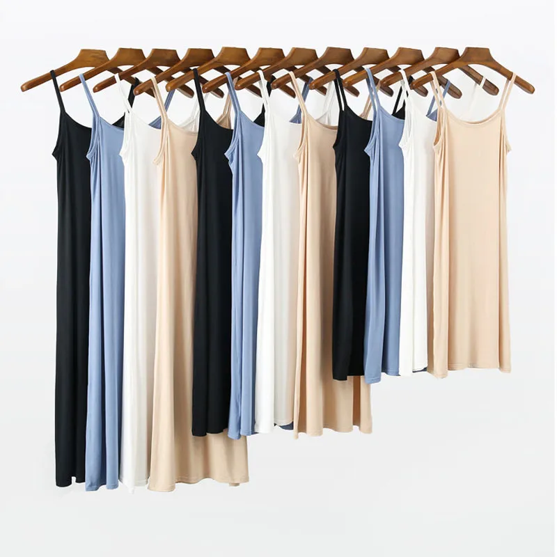 Summer Casual Sleeveless Spaghetti Strap Long Dress Plain O-Neck Women Suit Plus Size 2021
Summer Casual Sleeveless Spaghetti Strap Long Dress Plain O-Neck Women Suit Plus Size 2021
