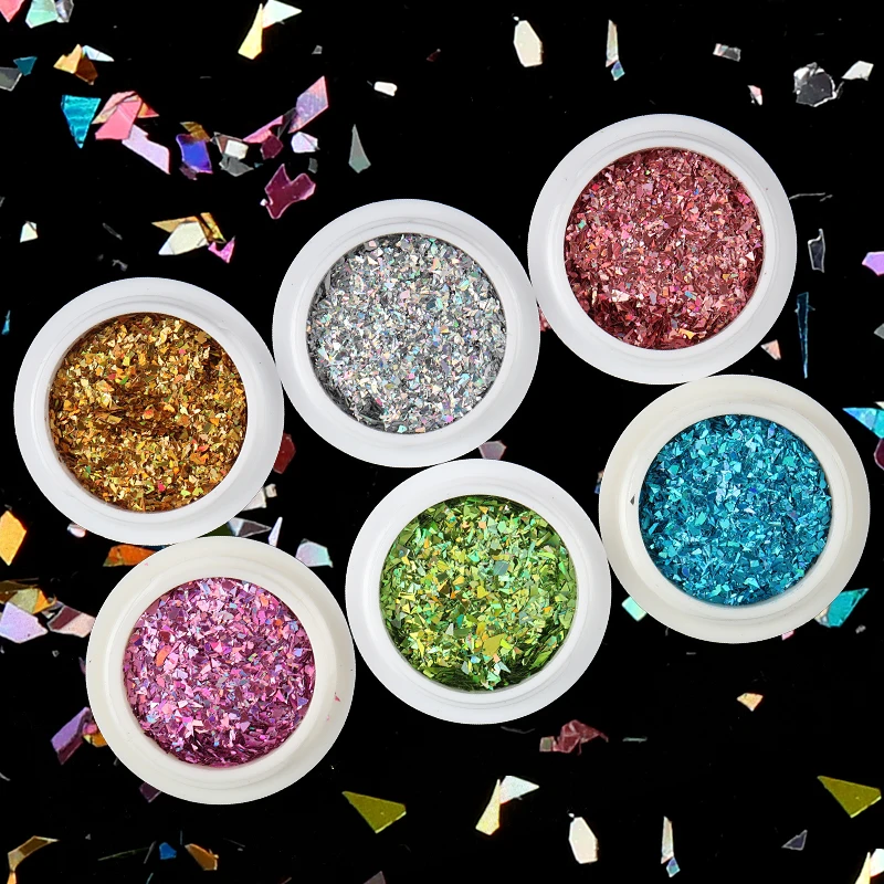 6pcs Laser Silver Nail Art Glitter Flakes Holographic Irregular Sequins For Manicure Decorations Sparkly Paillette Nail Supplies
6pcs Laser Silver Nail Art Glitter Flakes Holographic Irregular Sequins For Manicure Decorations Sparkly Paillette Nail Supplies