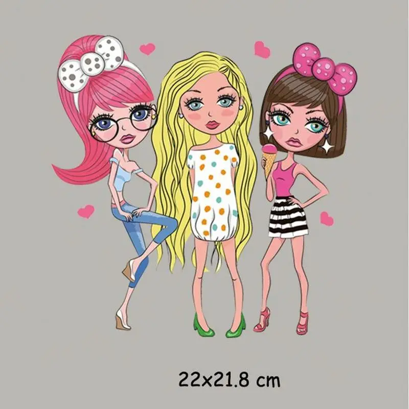 22x21.8cm Cute Cool Girl Iron On Patches For DIY Heat Transfer Clothes T-Shirt Thermal Stickers Decoration Printing
22x21.8cm Cute Cool Girl Iron On Patches For DIY Heat Transfer Clothes T-Shirt Thermal Stickers Decoration Printing