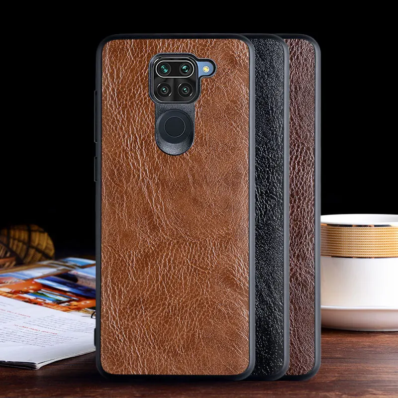 Роскошный кожаный чехол для телефона Xiaomi Redmi Note 9S 9 Pro с бизнес-дизайном ТПУ + ПК 2в1