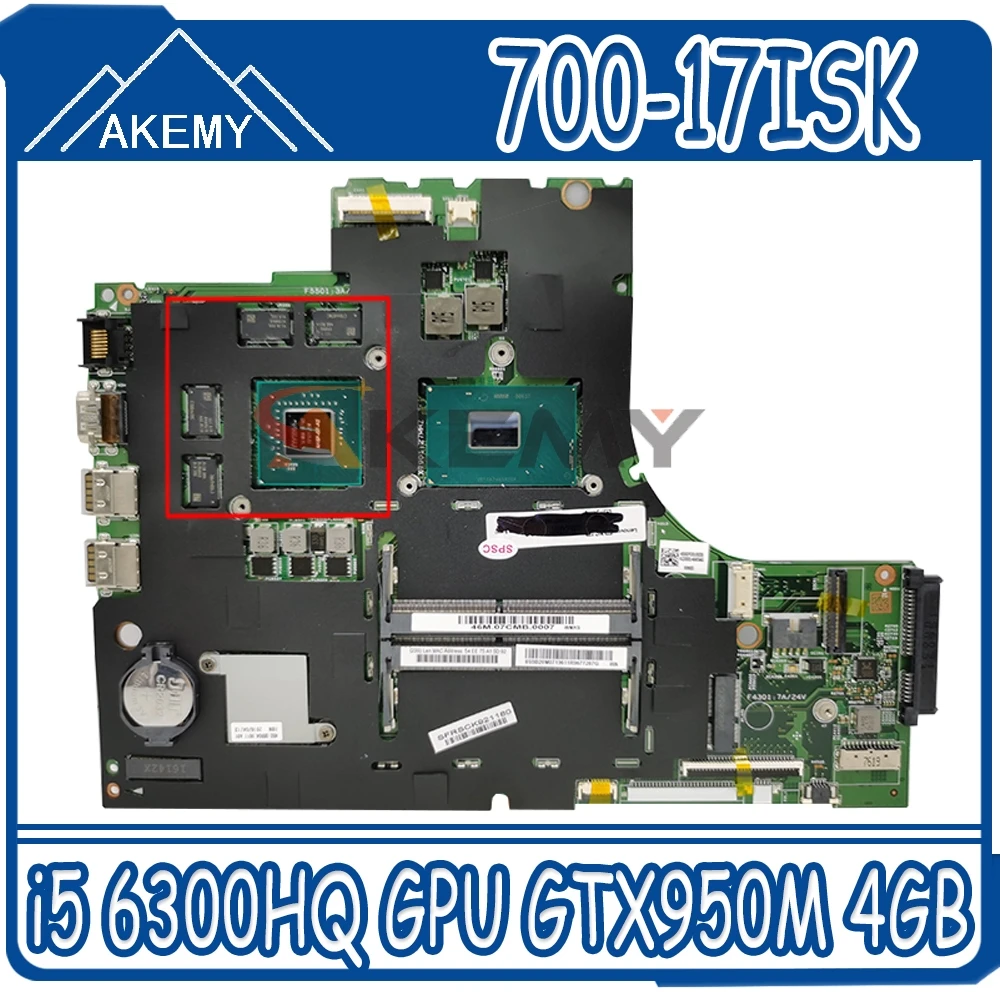 For Lenovo ideapad 700-17ISK motherboard 15221-1 448.06R01.0011 CPU i5 6300HQ GPU GTX950M 4GB 100% test work
For Lenovo ideapad 700-17ISK motherboard 15221-1 448.06R01.0011 CPU i5 6300HQ GPU GTX950M 4GB 100% test work