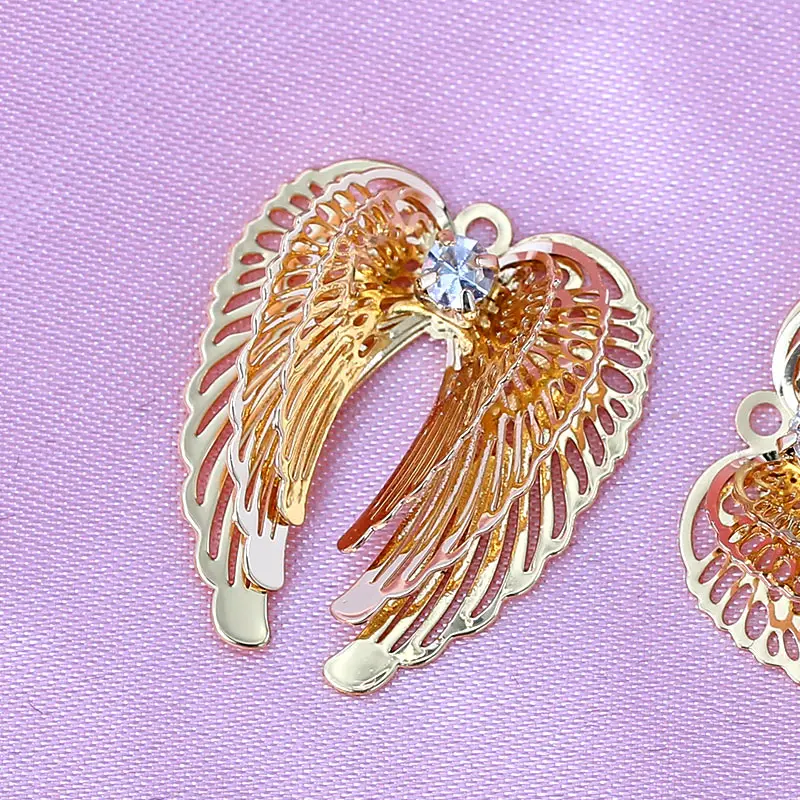 10Pcs Charms Angel Wings 23*20mm Gold Color Alloy Rhinestone Pendant Accessories For DIY Jewelry Making Craft Supplies Wholesale
10Pcs Charms Angel Wings 23*20mm Gold Color Alloy Rhinestone Pendant Accessories For DIY Jewelry Making Craft Supplies Wholesale