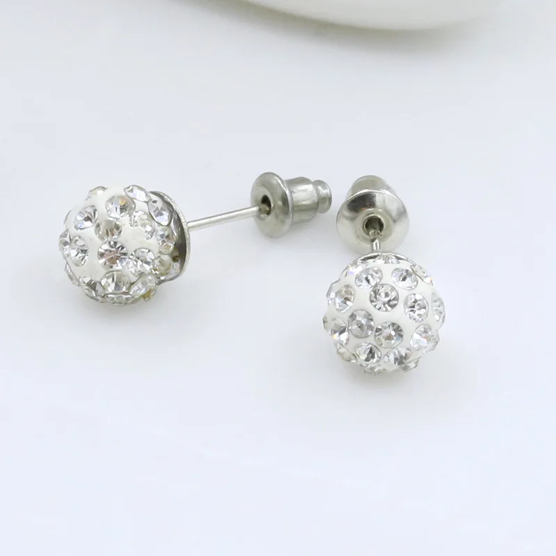 Fashion Anti Allergy Korean Version New Soft Pottery Round Ball Full Crystal Ear Nail Earrings For Female Women Made In China
Fashion Anti Allergy Korean Version New Soft Pottery Round Ball Full Crystal Ear Nail Earrings For Female Women Made In China