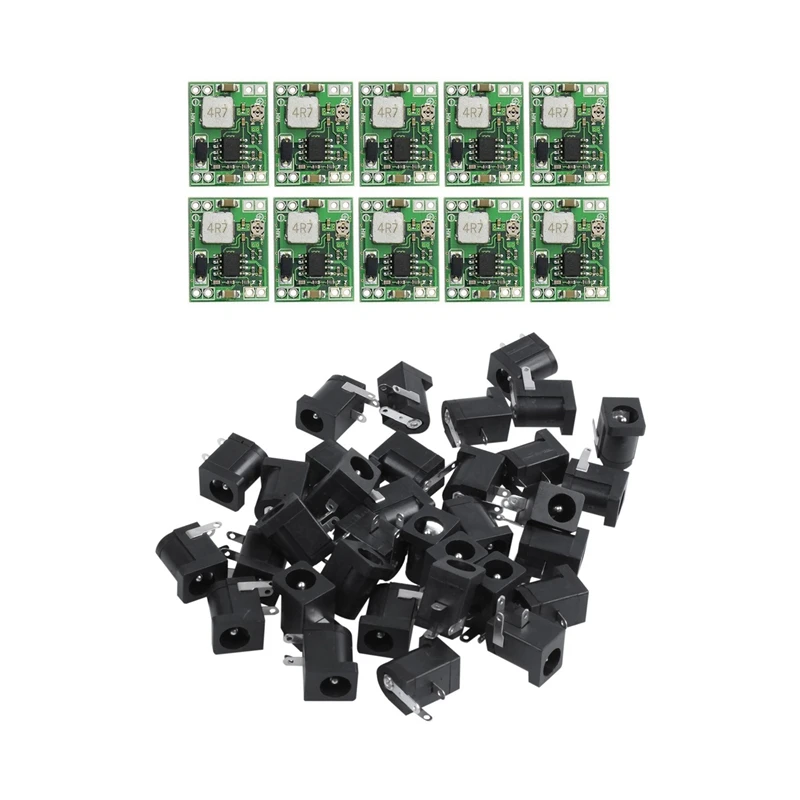 10 PCS MP1584EN DC-DC Buck Converter 3A Power Step Down Module & 35PCS Barrel-Type PCB Mount DC Power Jacks Sockets
10 PCS MP1584EN DC-DC Buck Converter 3A Power Step Down Module & 35PCS Barrel-Type PCB Mount DC Power Jacks Sockets