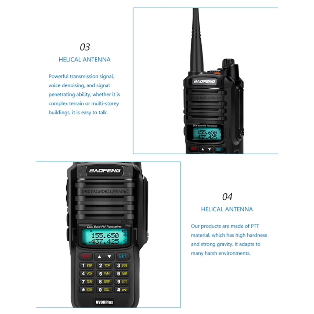 Upgrade UV-9R Plus 50km Walkie Talkie 10W/15W Two Way Radio Vhf Uhf Ham Portable Communicator HF Transceiver
Upgrade UV-9R Plus 50km Walkie Talkie 10W/15W Two Way Radio Vhf Uhf Ham Portable Communicator HF Transceiver