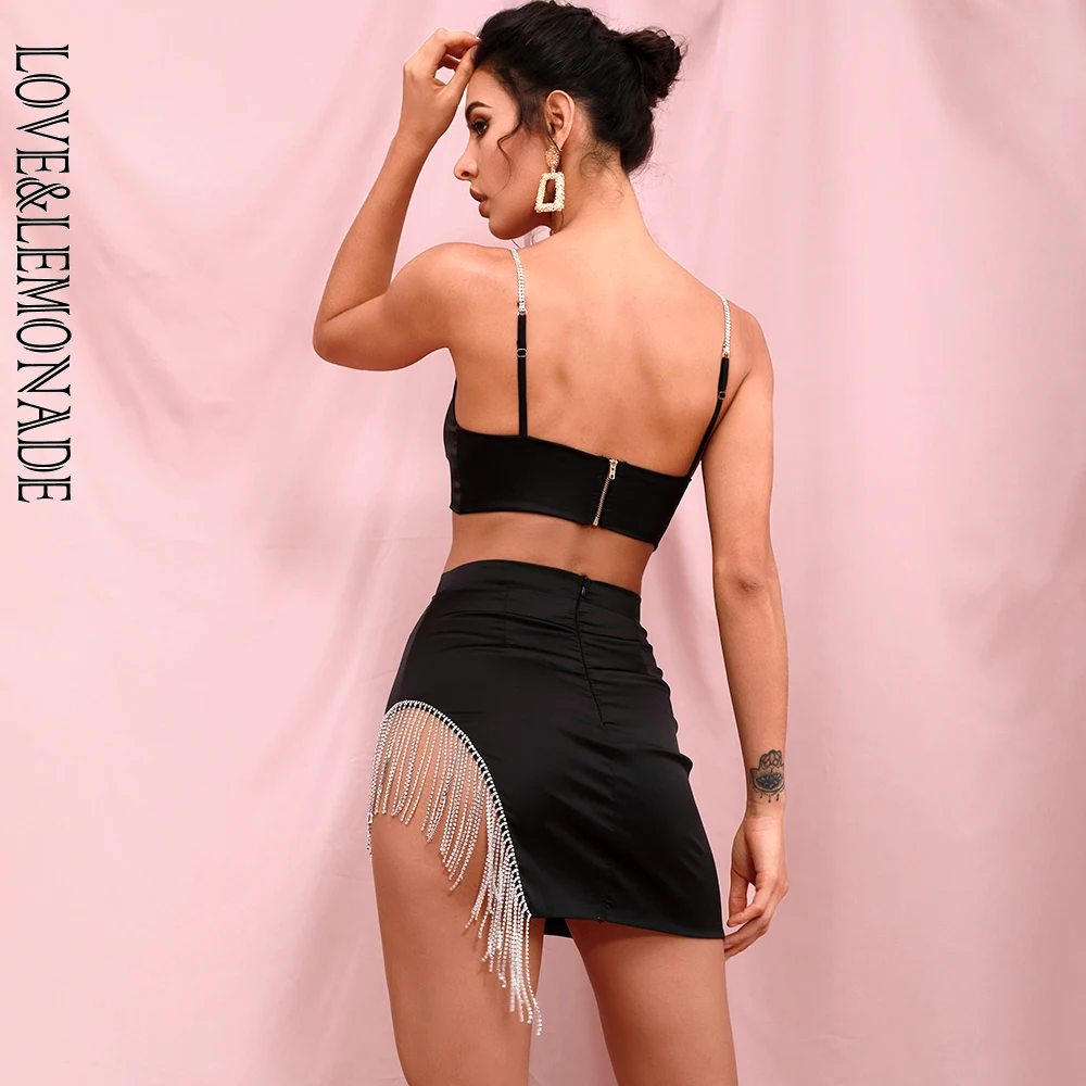 LOVE & LEMONADE Sexy Tube Top Cut Out Elastic Rhinestone Tassel Mini Two-Pieces Set LM90196
LOVE & LEMONADE Sexy Tube Top Cut Out Elastic Rhinestone Tassel Mini Two-Pieces Set LM90196